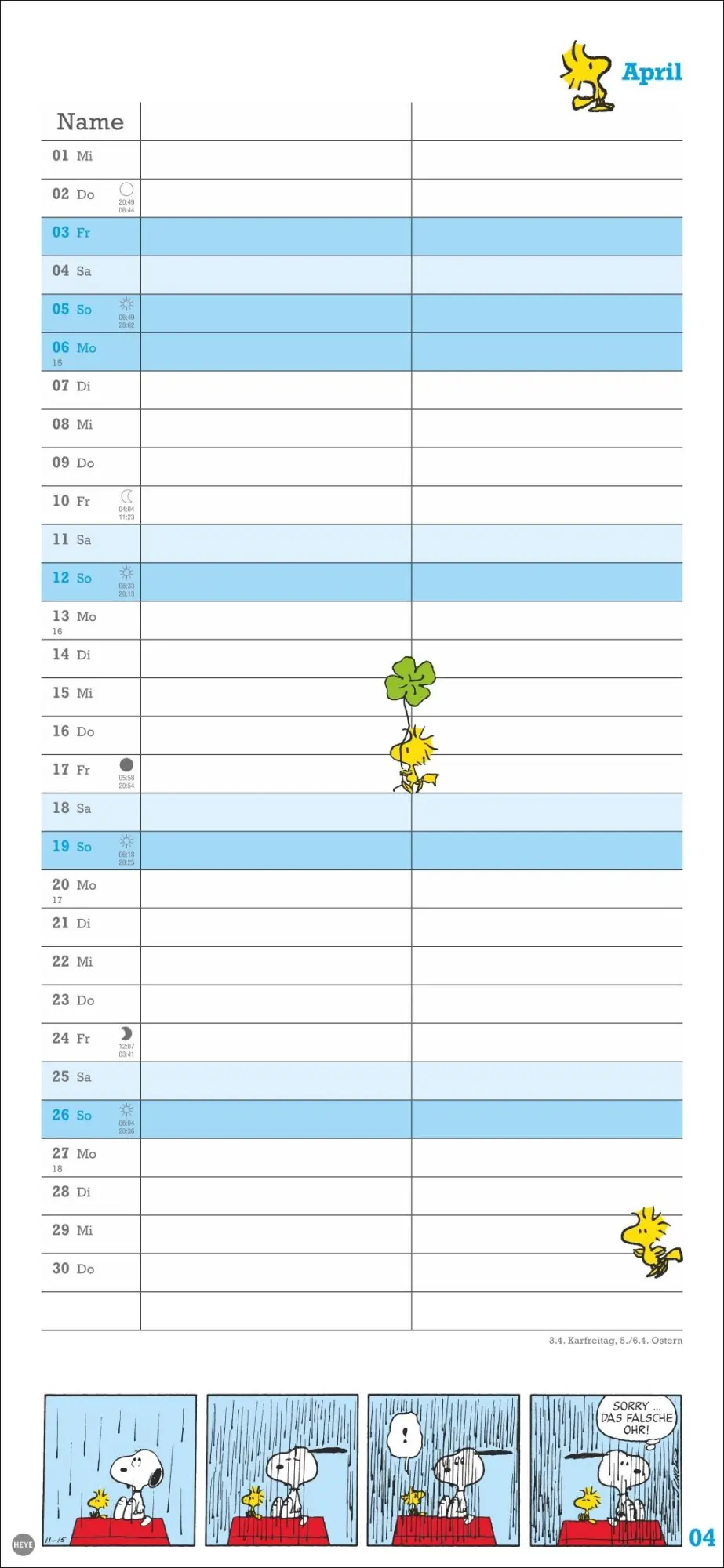 Bild: 9783756410293 | Peanuts Planer Wir zwei 2026 | Heye | Kalender | Spiralbindung | 14 S.