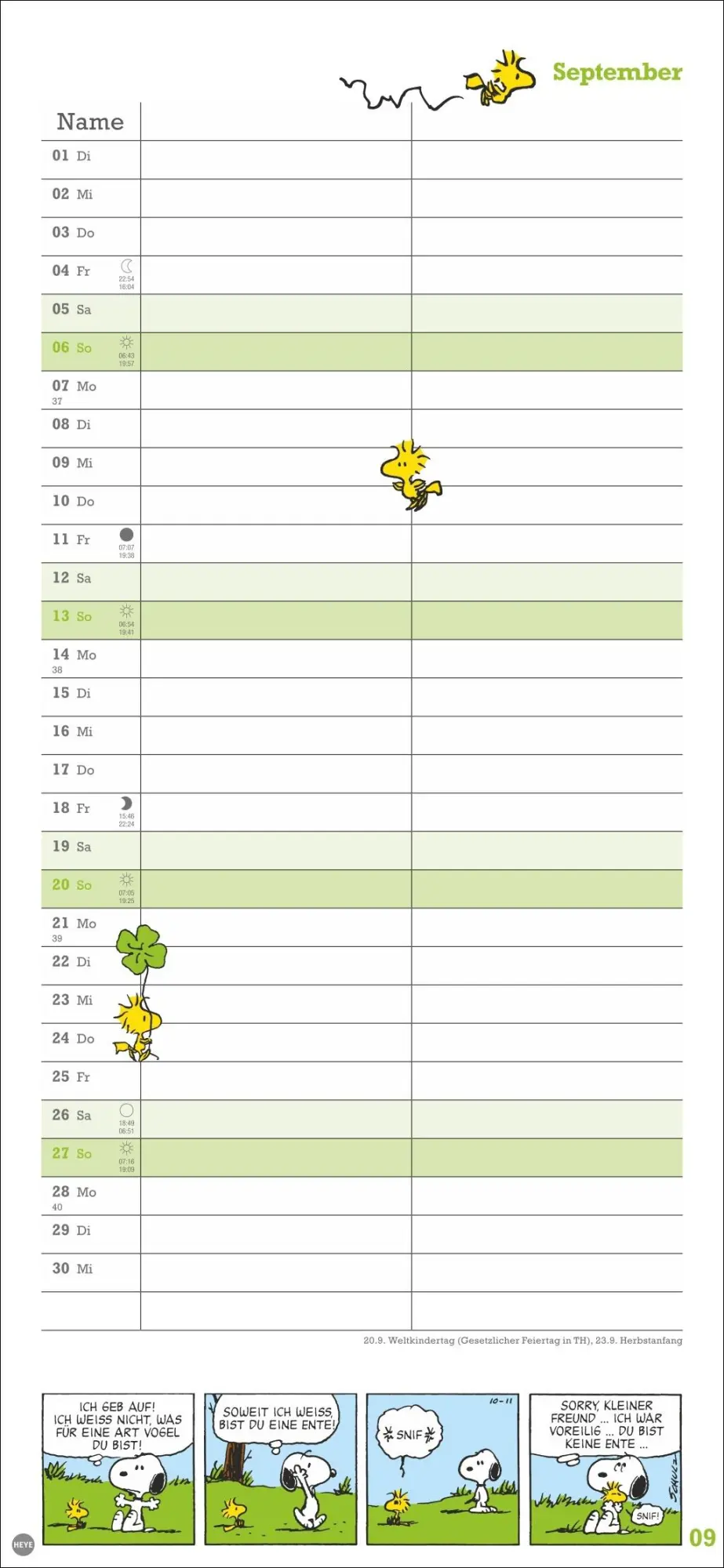 Bild: 9783756410293 | Peanuts Planer Wir zwei 2026 | Heye | Kalender | Spiralbindung | 14 S.