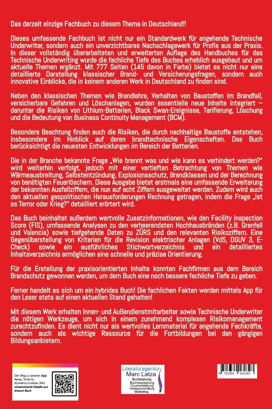 Rückseite: 9783384160393 | HANDBUCH FÜR DIE FEUER-INDUSTRIE-VERSICHERUNG | Marc Latza | Buch