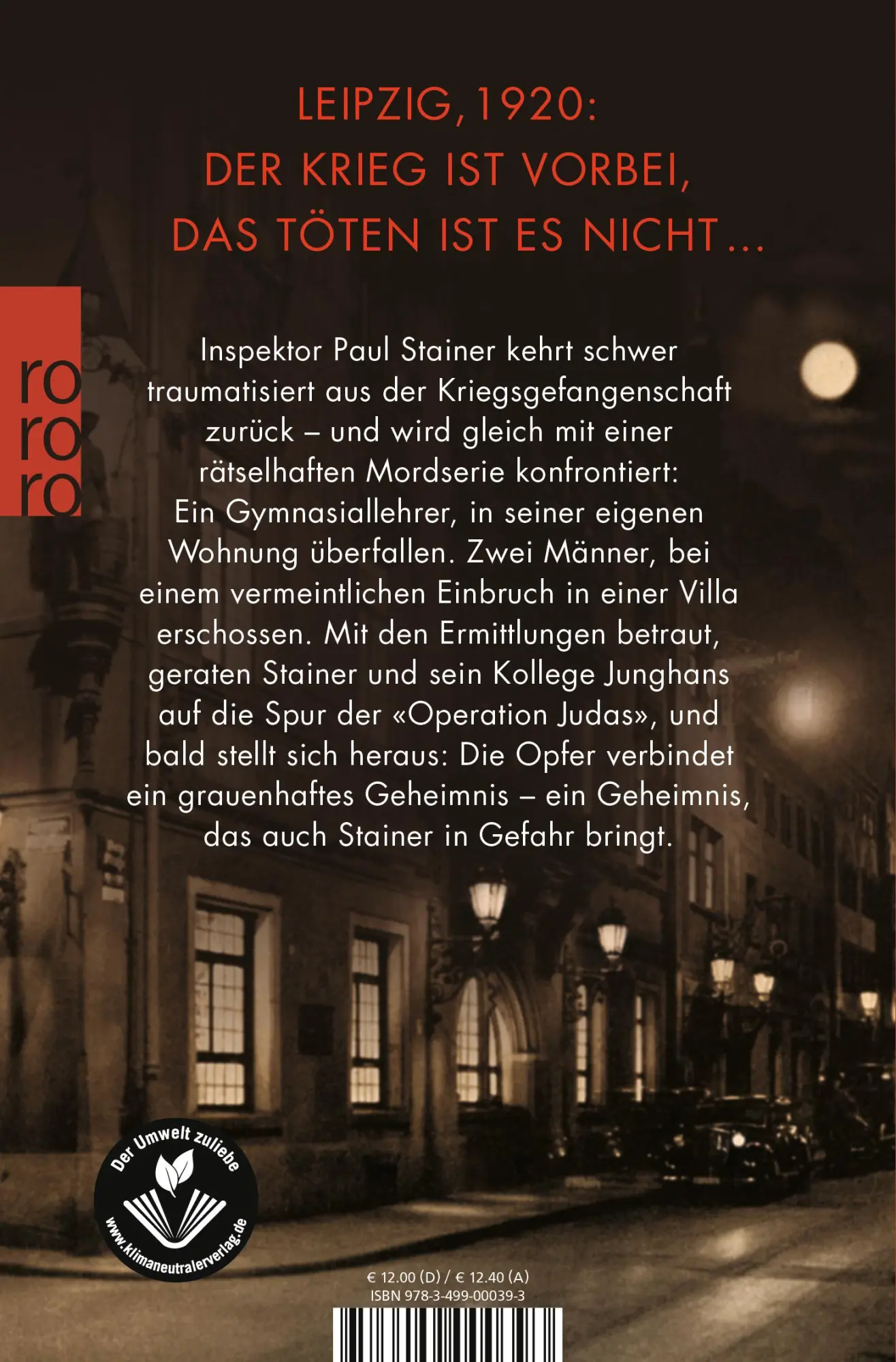 Rückseite: 9783499000393 | Der rote Judas | Historischer Leipzig-Krimi | Thomas Ziebula | Buch