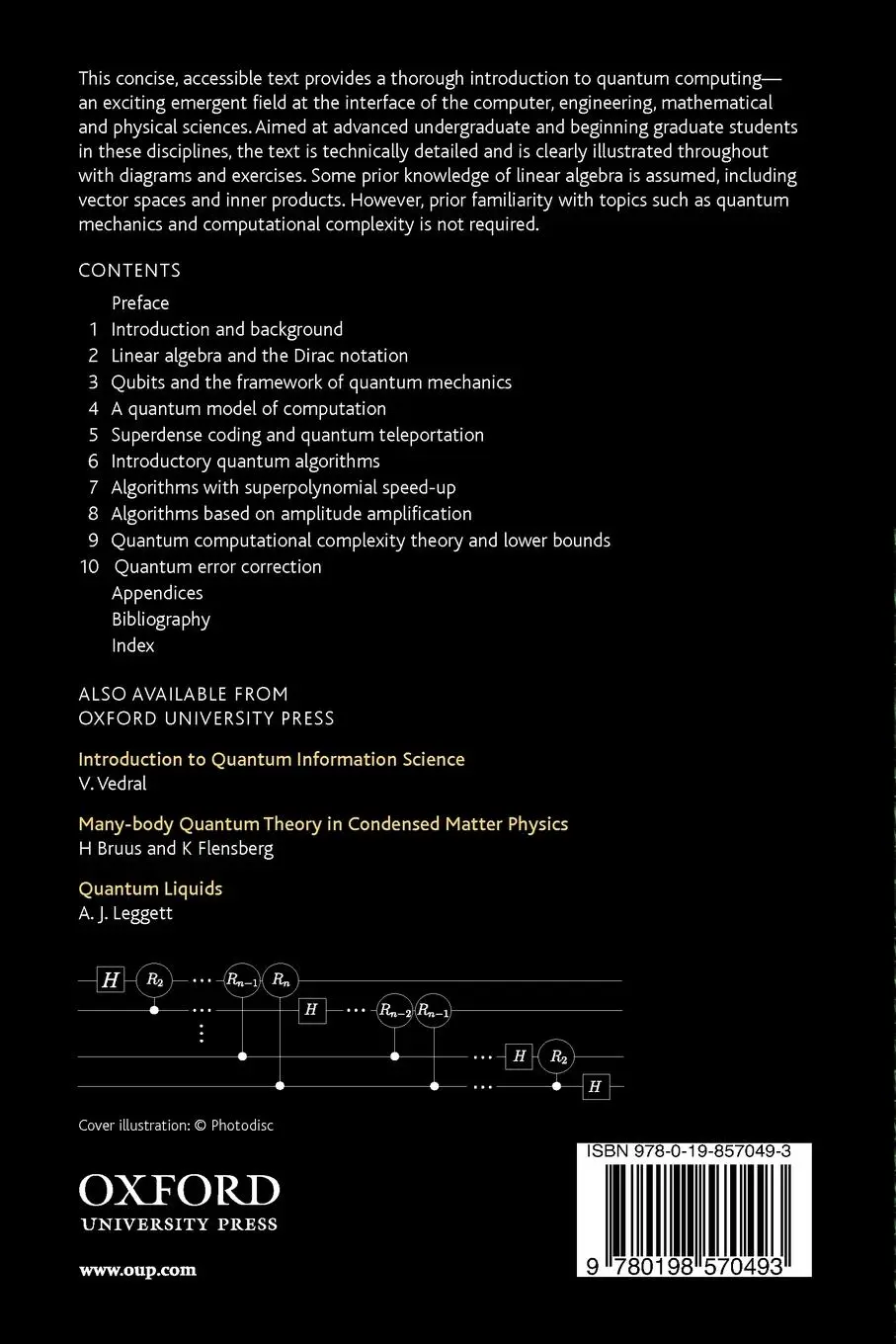 Rückseite: 9780198570493 | An Introduction to Quantum Computing | Phillip Kaye (u. a.) | Buch