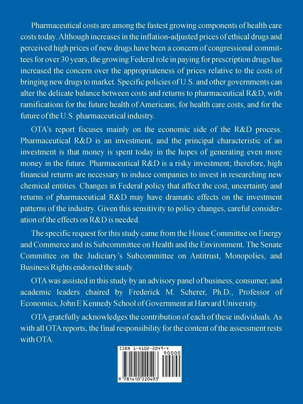 Rückseite: 9781410220493 | Pharmaceutical R and D | Costs, Risks and Rewards | Assessment | Buch