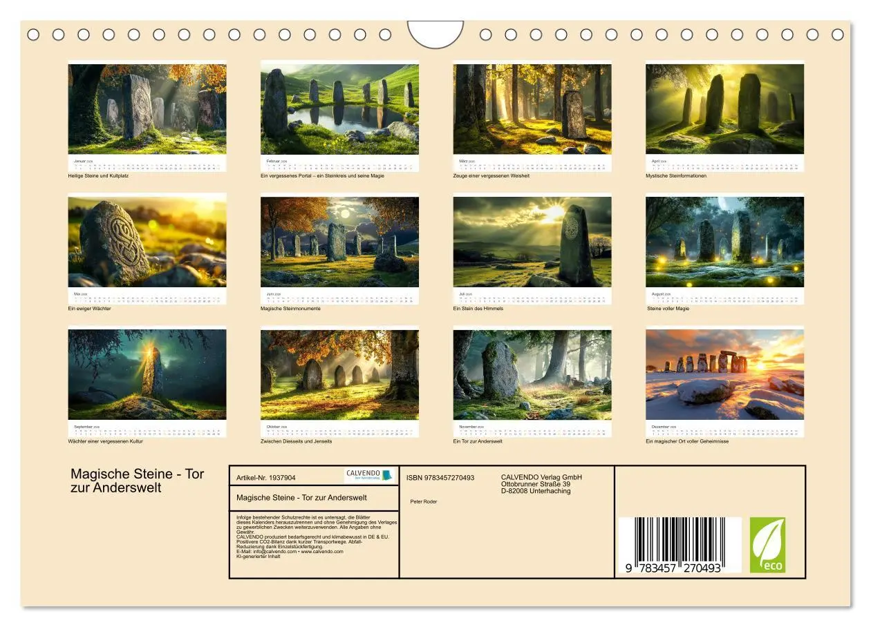 Bild: 9783457270493 | Magische Steine - Tor zur Anderswelt (Wandkalender 2026 DIN A4...