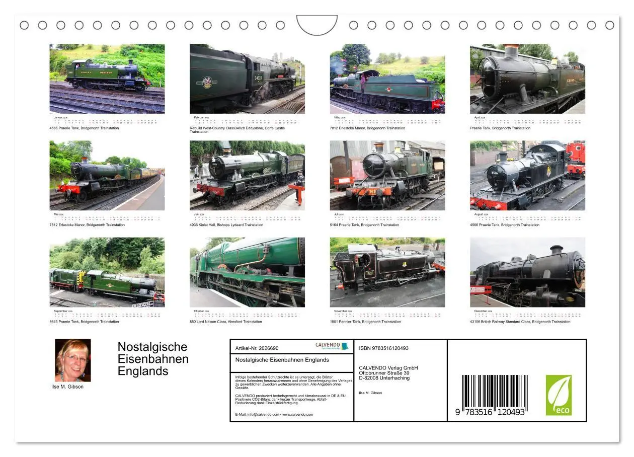 Bild: 9783516120493 | Nostalgische Eisenbahnen Englands (Wandkalender 2026 DIN A4 quer),...