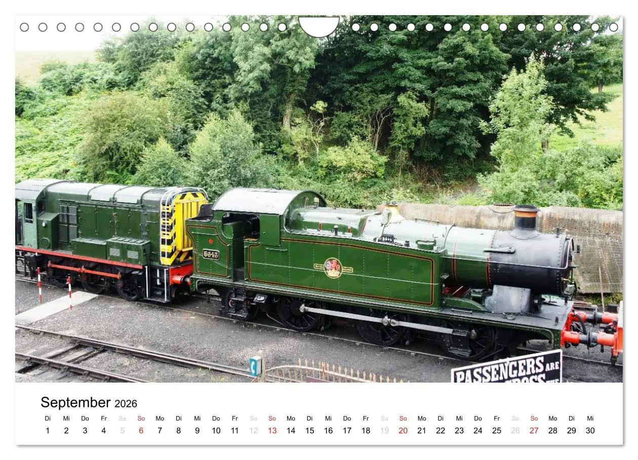 Bild: 9783516120493 | Nostalgische Eisenbahnen Englands (Wandkalender 2026 DIN A4 quer),...