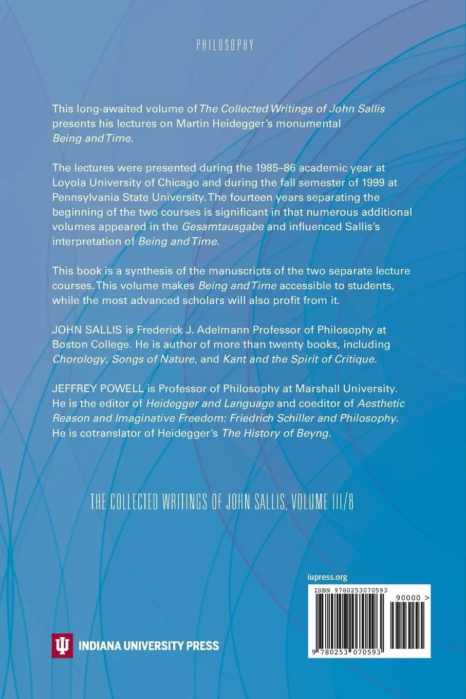 Rückseite: 9780253070593 | Heidegger's Ontological Project | On Being and Time | John Sallis