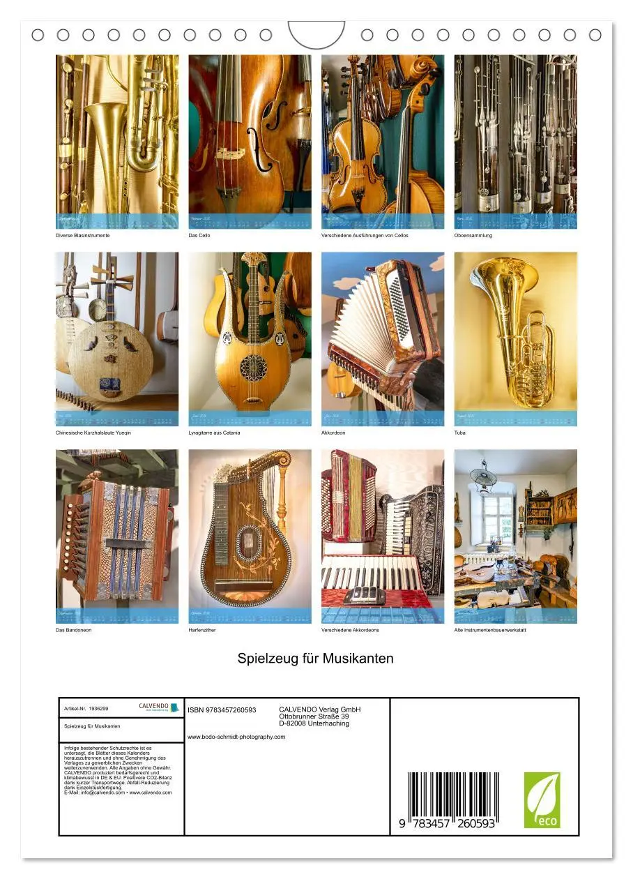 Bild: 9783457260593 | Spielzeug für Musikanten (Wandkalender 2026 DIN A4 hoch), CALVENDO...