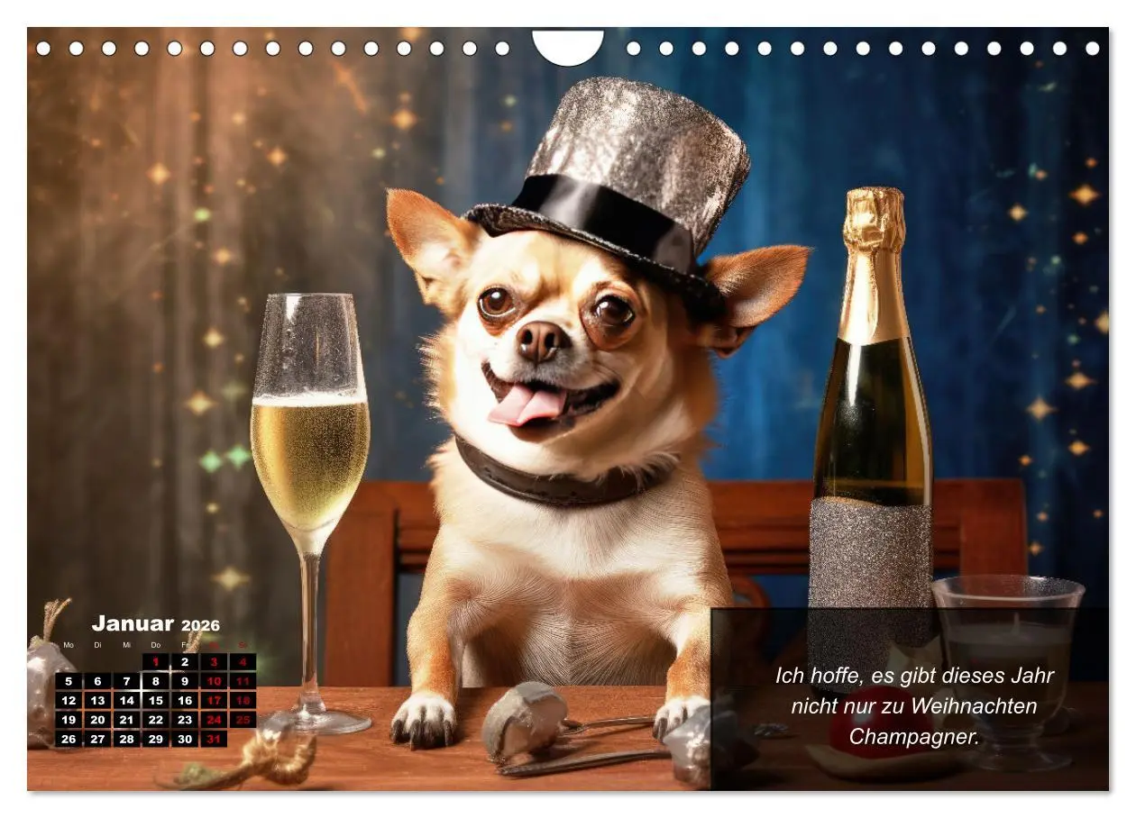 Bild: 9783457330593 | Lustige Chihuahua-Momente (Wandkalender 2026 DIN A4 quer), CALVENDO...