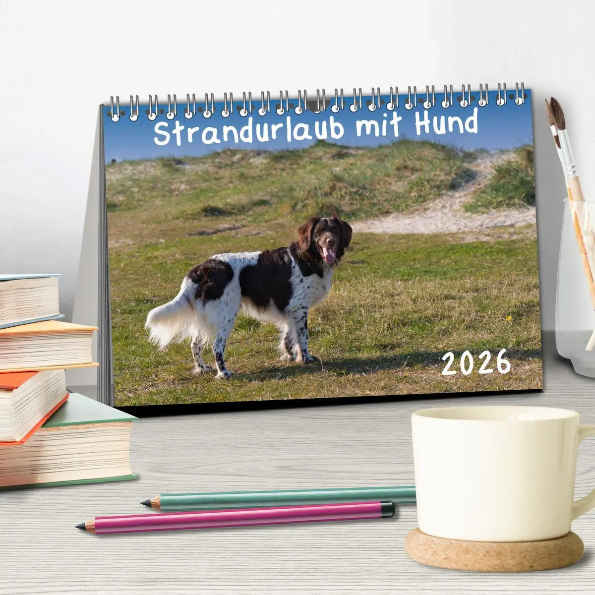 Bild: 9783457640593 | Strandurlaub mit Hund (Tischkalender 2026 DIN A5 quer), CALVENDO...