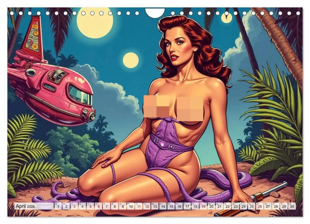 Bild: 9783516660593 | Retro Space Girls - Spicy Galactic Fantasies (Wandkalender 2026 DIN...