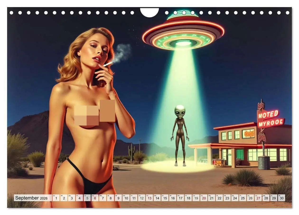 Bild: 9783516660593 | Retro Space Girls - Spicy Galactic Fantasies (Wandkalender 2026 DIN...