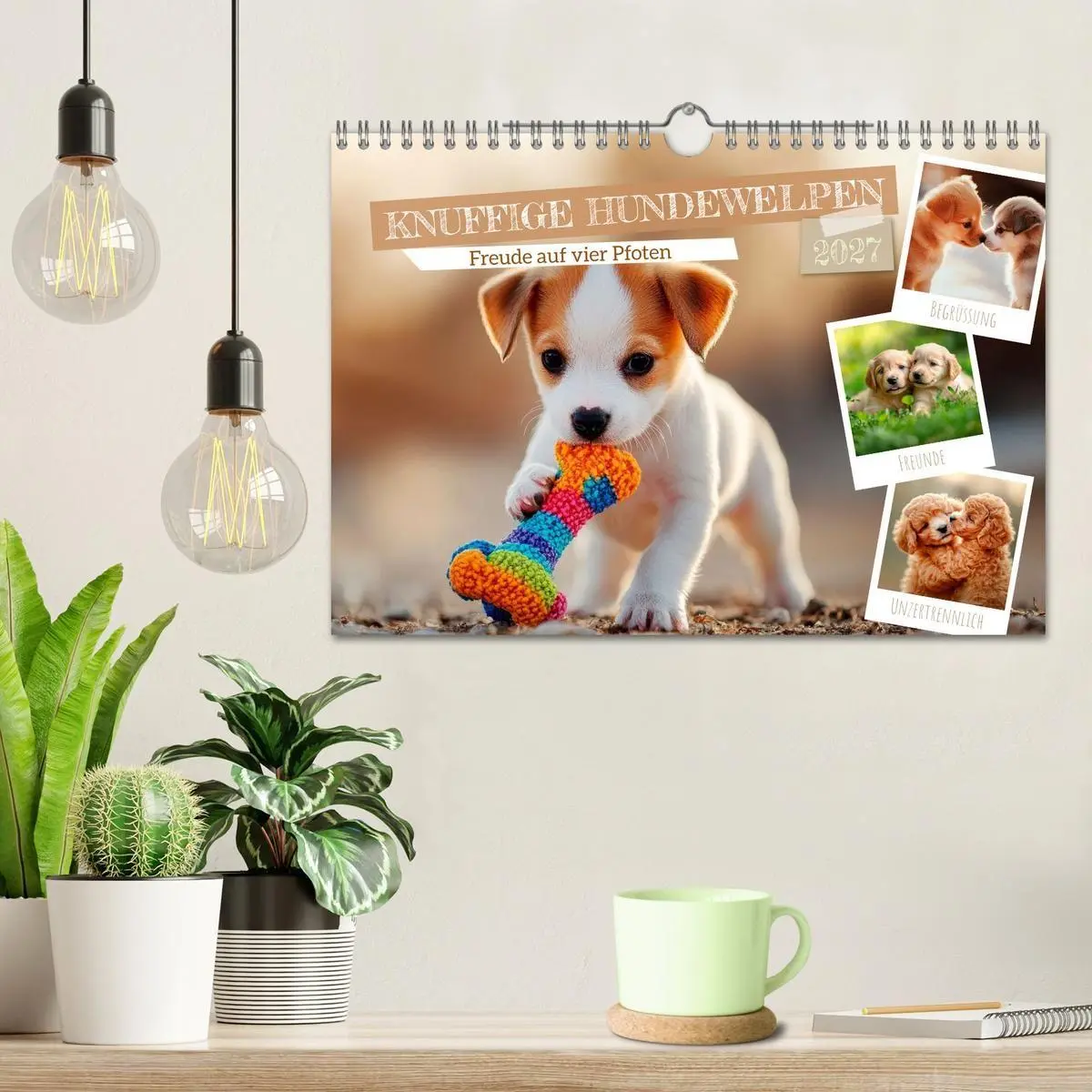 Bild: 9783594260593 | Knuffige Hundewelpen - Freude auf vier Pfoten (Wandkalender 2027...