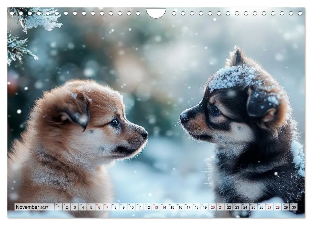 Bild: 9783594260593 | Knuffige Hundewelpen - Freude auf vier Pfoten (Wandkalender 2027...