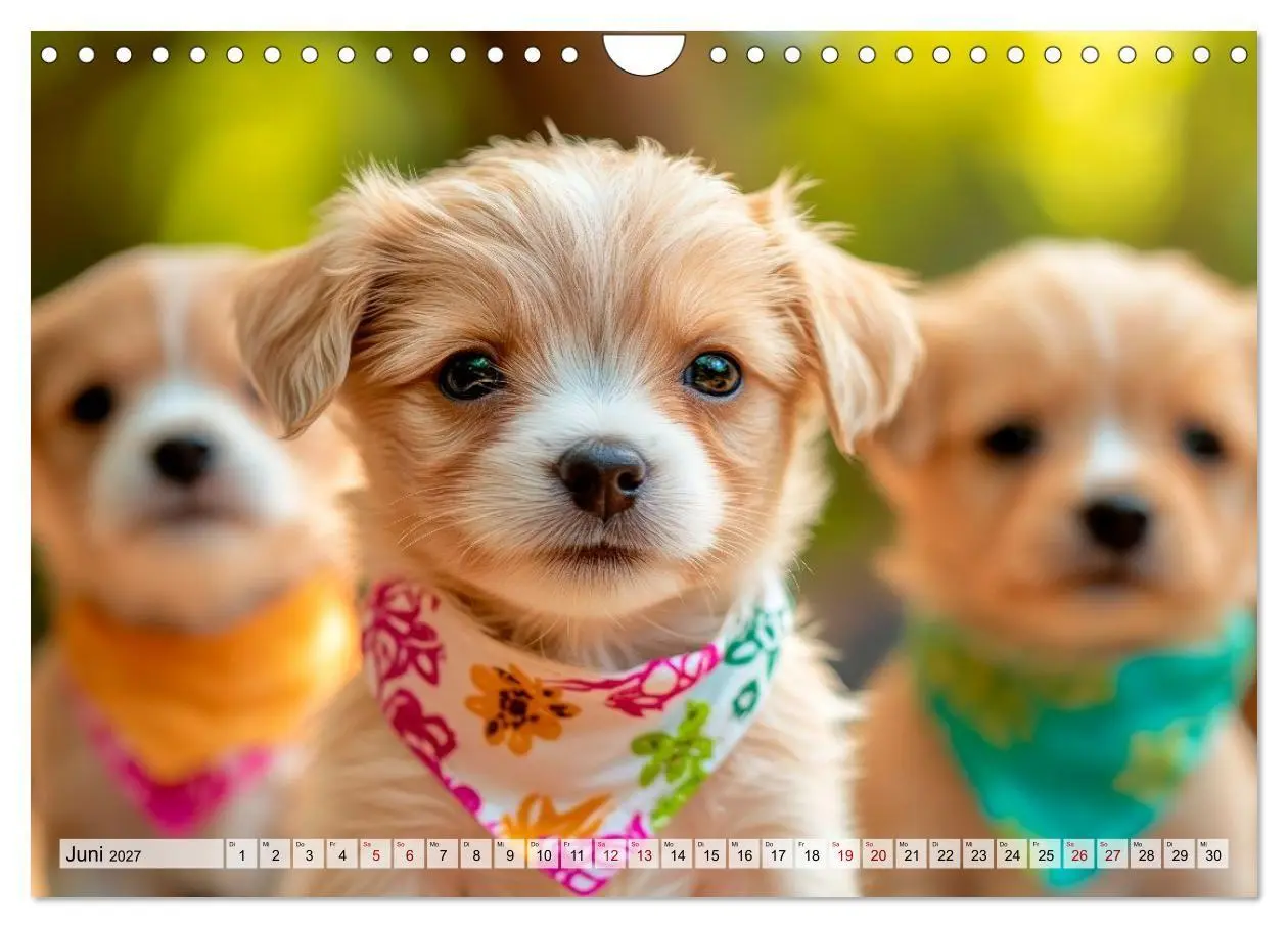 Bild: 9783594260593 | Knuffige Hundewelpen - Freude auf vier Pfoten (Wandkalender 2027...