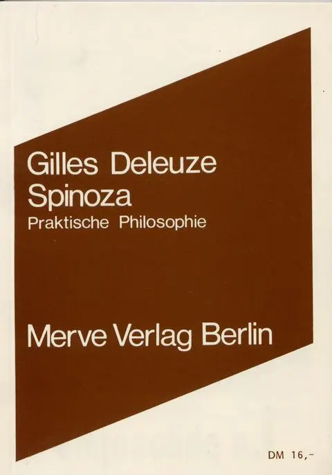 Cover: 9783883960593 | Spinoza | Praktische Philosophie | Gilles Deleuze | Taschenbuch | 2008
