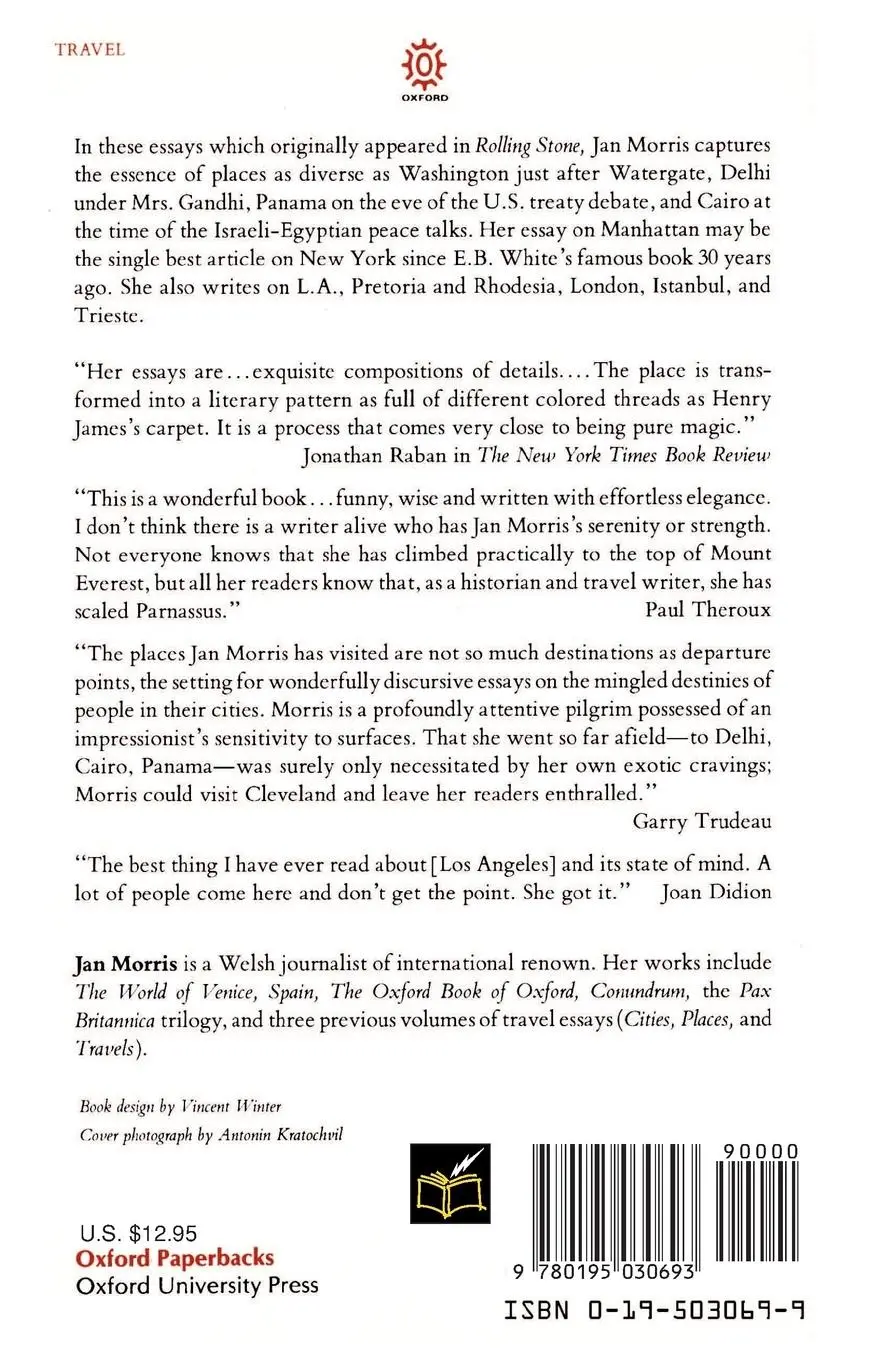 Rückseite: 9780195030693 | Destinations | Essays from Rolling Stone | Jan Morris | Taschenbuch