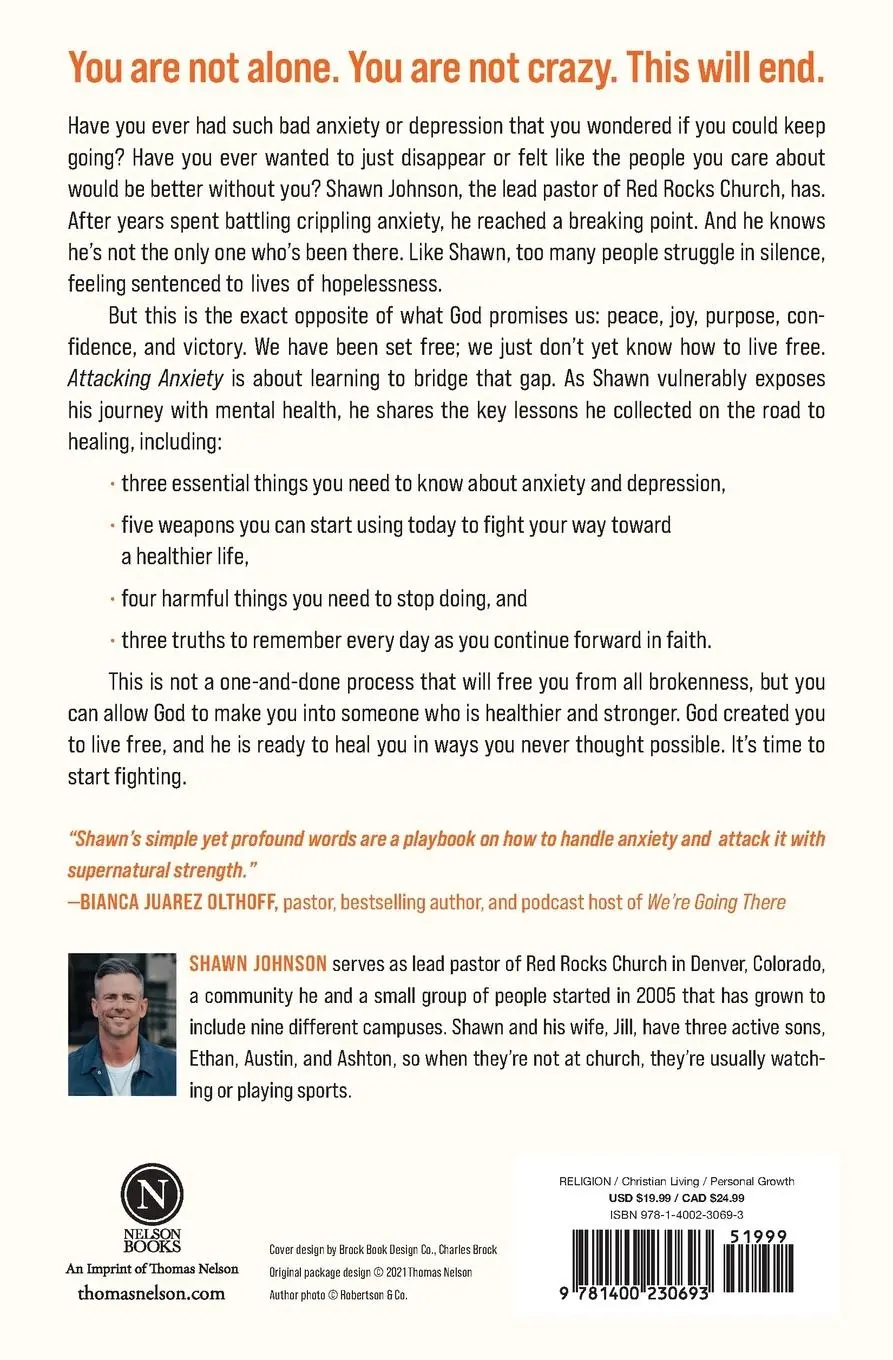 Rückseite: 9781400230693 | Attacking Anxiety | From Panicked and Depressed to Alive and Free