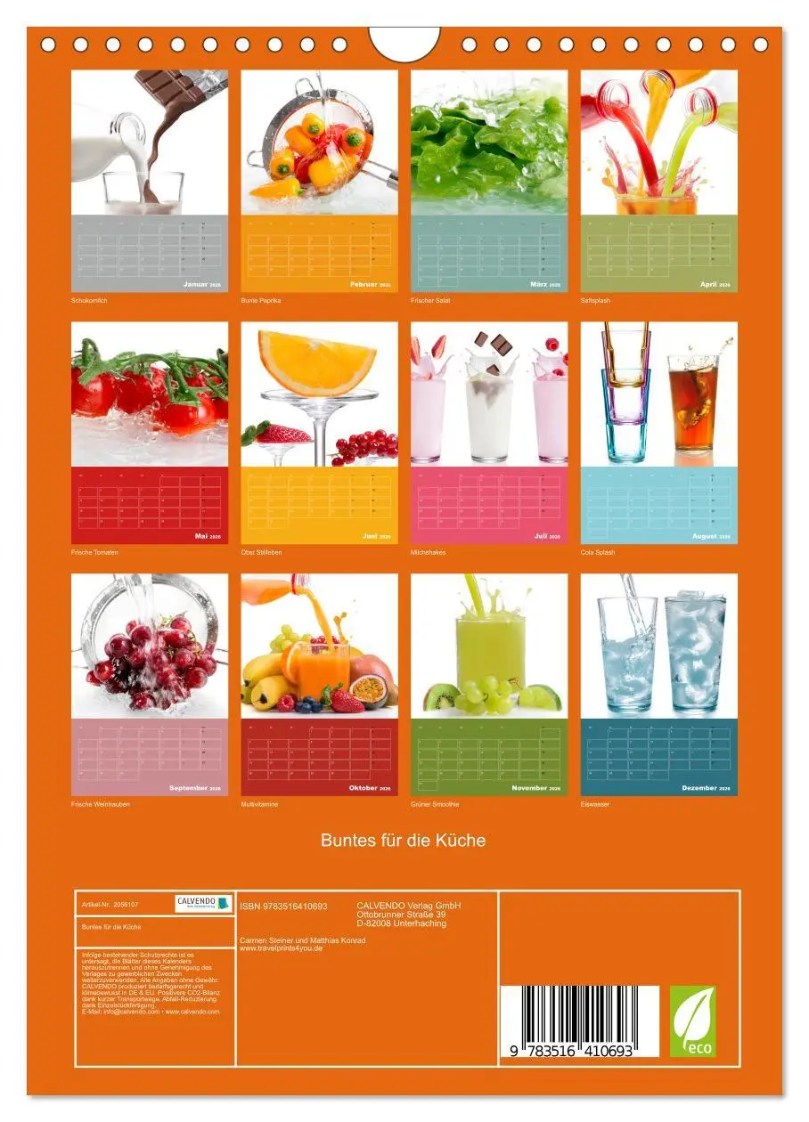 Bild: 9783516410693 | Buntes für die Küche (Wandkalender 2026 DIN A4 hoch), CALVENDO...
