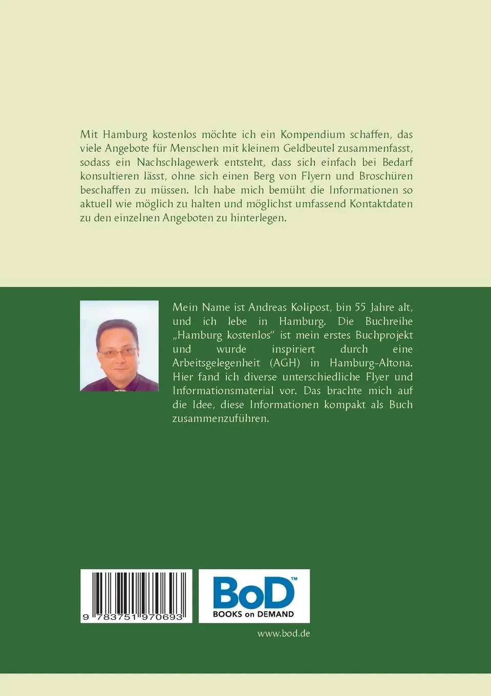Rückseite: 9783751970693 | Hamburg kostenlos 2 | Tipps und Tricks rund um Freizeit und Kultur