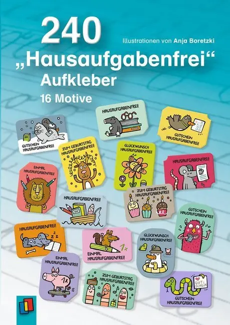 Cover: 4260217050793 | 240 "Hausaufgabenfrei" Aufkleber | 16 Motive | Ruhr | 7 S. | Deutsch