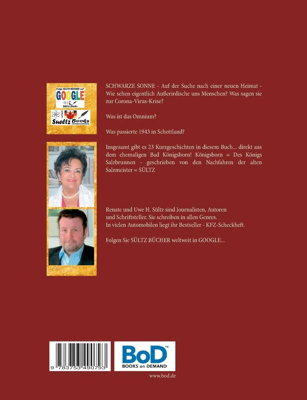 Rückseite: 9783753490793 | SÜLTZ BÜCHER - Außerhalb aller Grenzen | Uwe H. Sültz (u. a.) | Buch