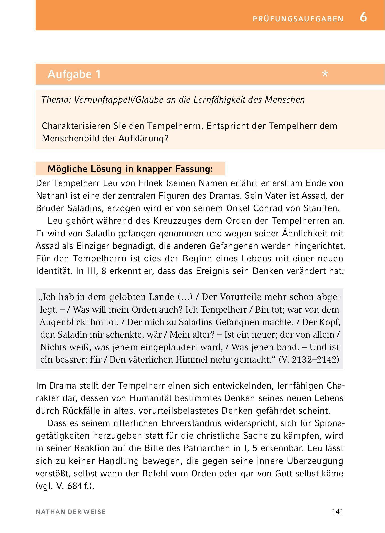 Bild: 9783804420793 | Nathan der Weise - Textanalyse und Interpretation | Lessing | Buch