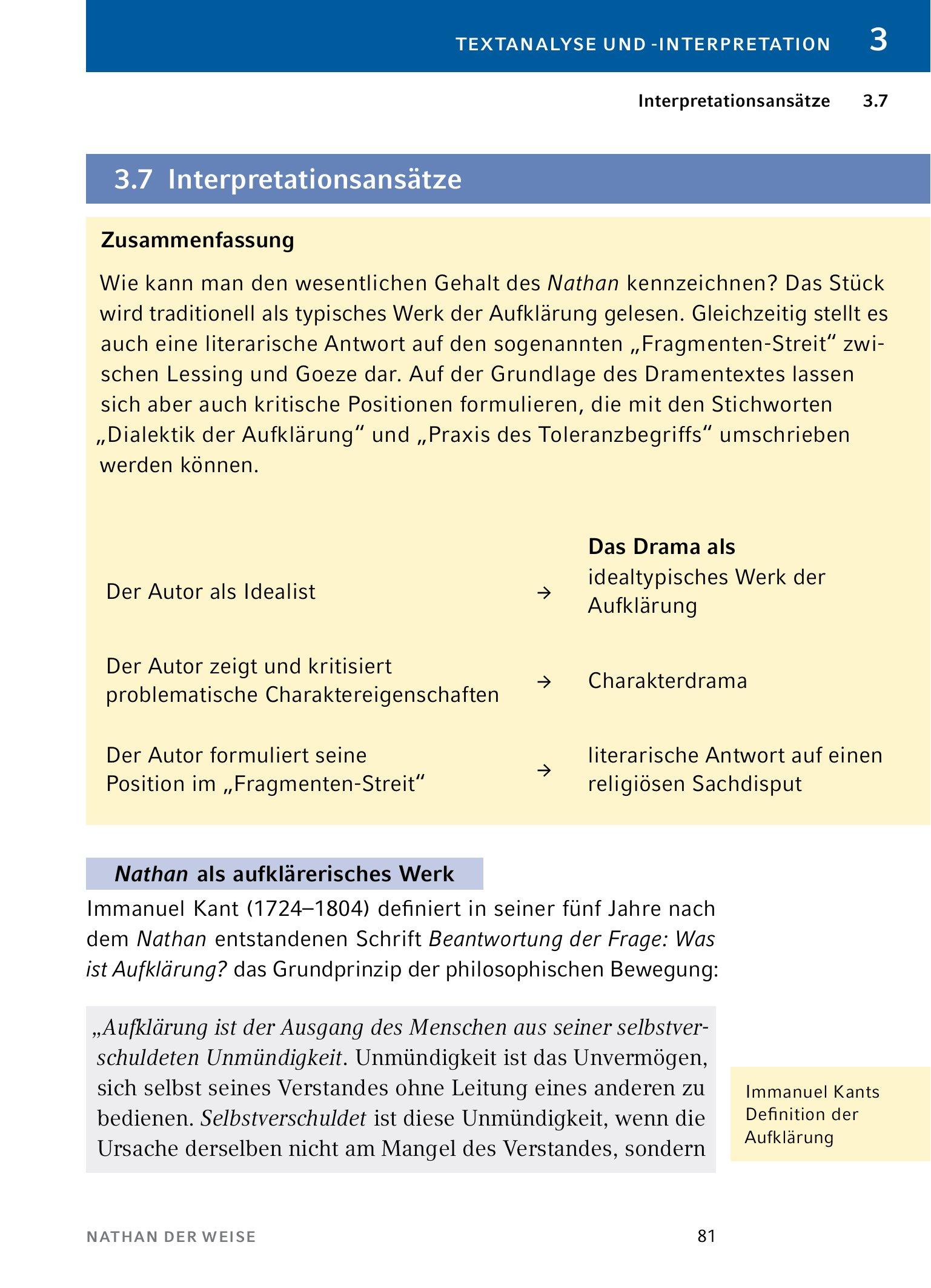 Bild: 9783804420793 | Nathan der Weise - Textanalyse und Interpretation | Lessing | Buch
