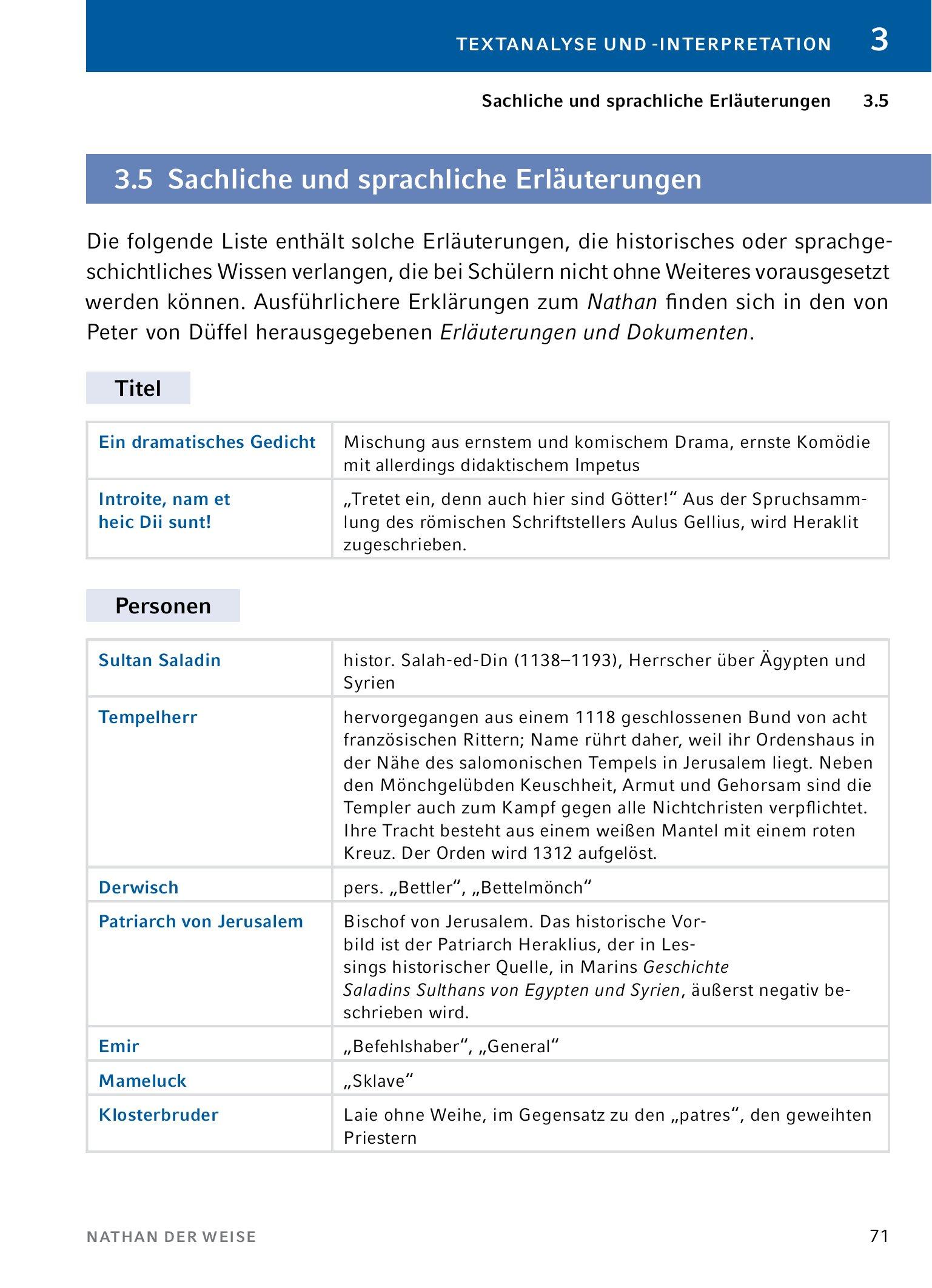 Bild: 9783804420793 | Nathan der Weise - Textanalyse und Interpretation | Lessing | Buch