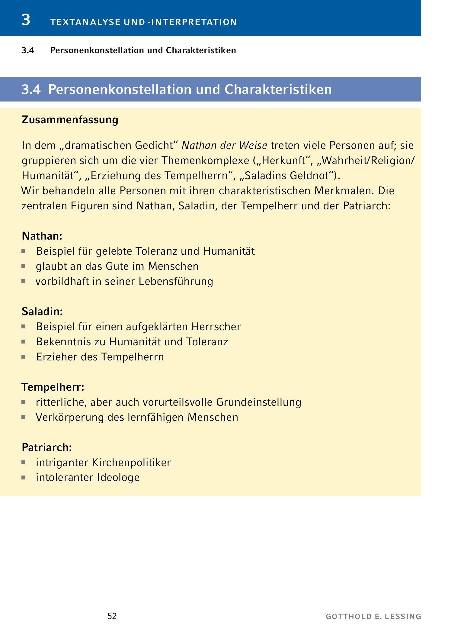 Bild: 9783804420793 | Nathan der Weise - Textanalyse und Interpretation | Lessing | Buch