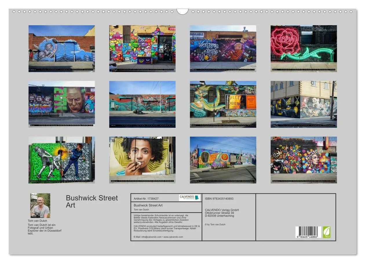 Bild: 9783435140893 | Bushwick Street Art (Wandkalender 2025 DIN A2 quer), CALVENDO...
