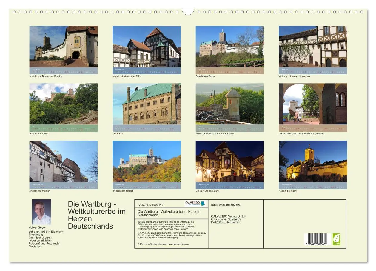 Bild: 9783457850893 | Die Wartburg - Weltkulturerbe im Herzen Deutschlands (Wandkalender...