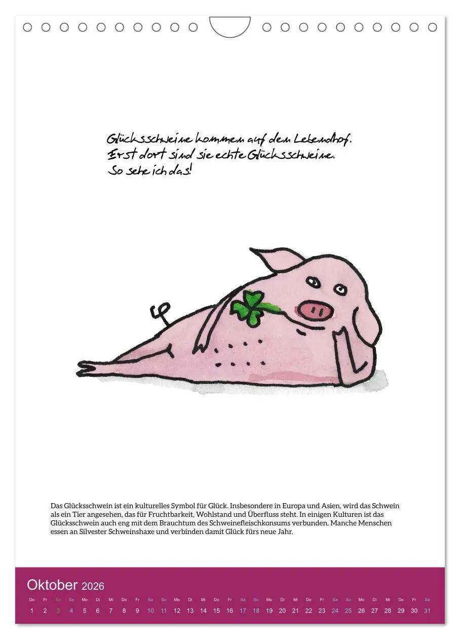 Bild: 9783516320893 | Schweinekalender - Alles was du über Schweine wissen wolltest!...