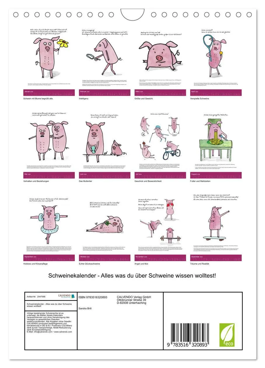 Bild: 9783516320893 | Schweinekalender - Alles was du über Schweine wissen wolltest!...