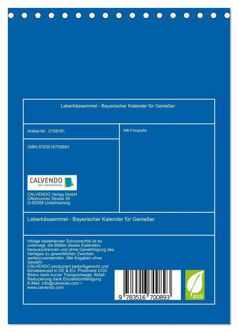 Bild: 9783516700893 | Leberkässemmel - Bayerischer Kalender für Genießer (Tischkalender...
