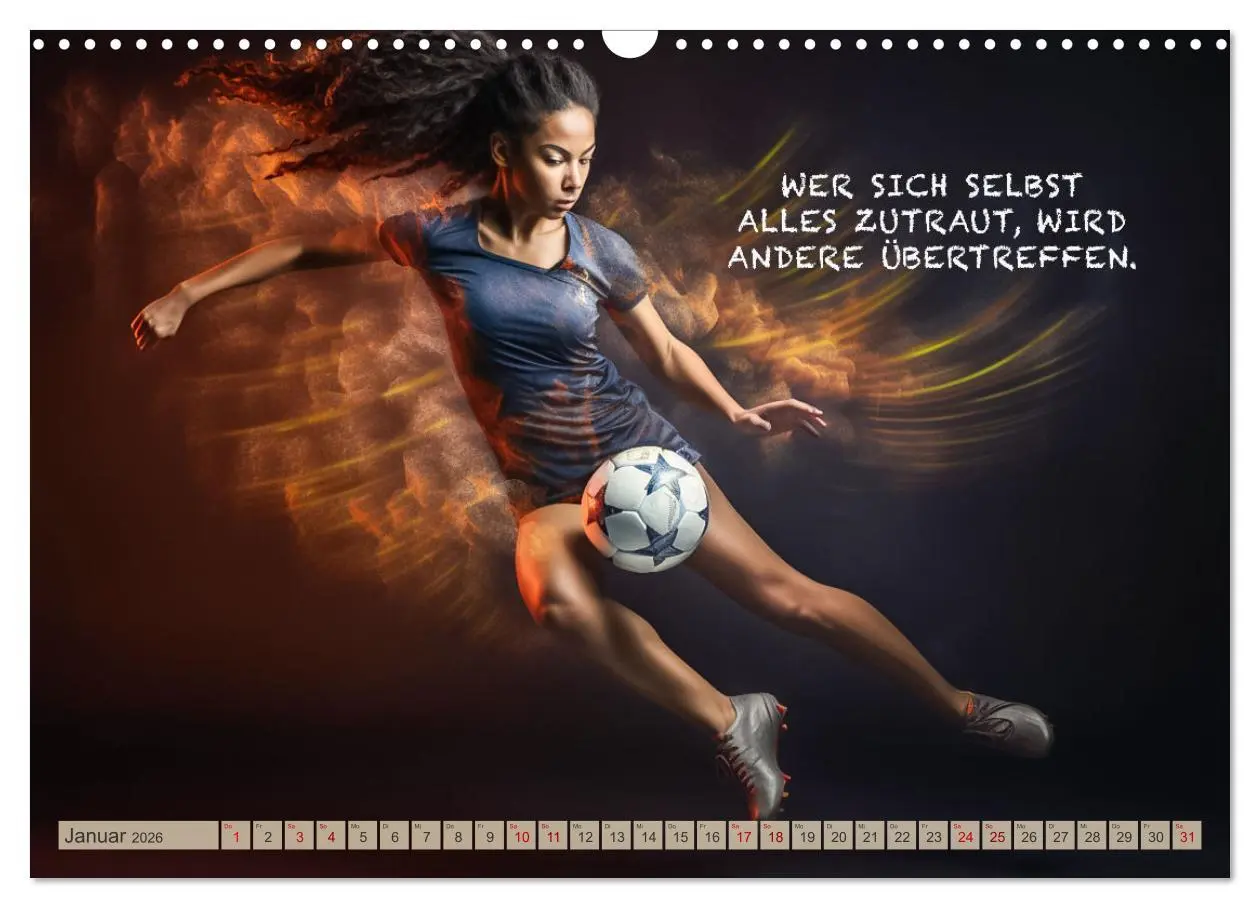 Bild: 9783457530993 | Motivation und Fußball (Wandkalender 2026 DIN A3 quer), CALVENDO...