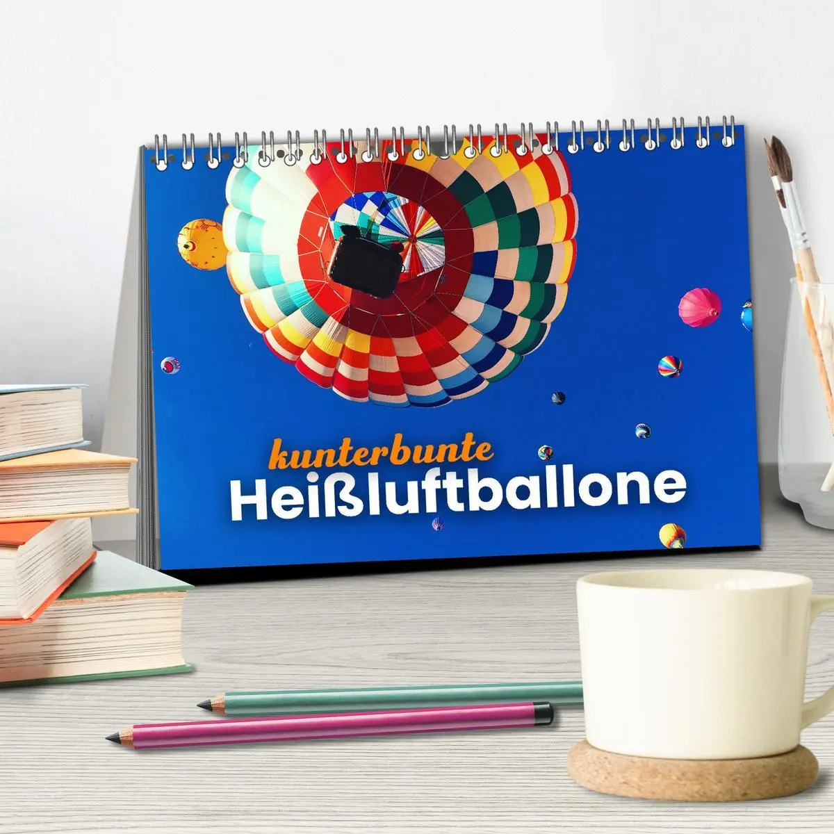 Bild: 9783457910993 | Kunterbunte Heißluftballone (Tischkalender 2026 DIN A5 quer),...