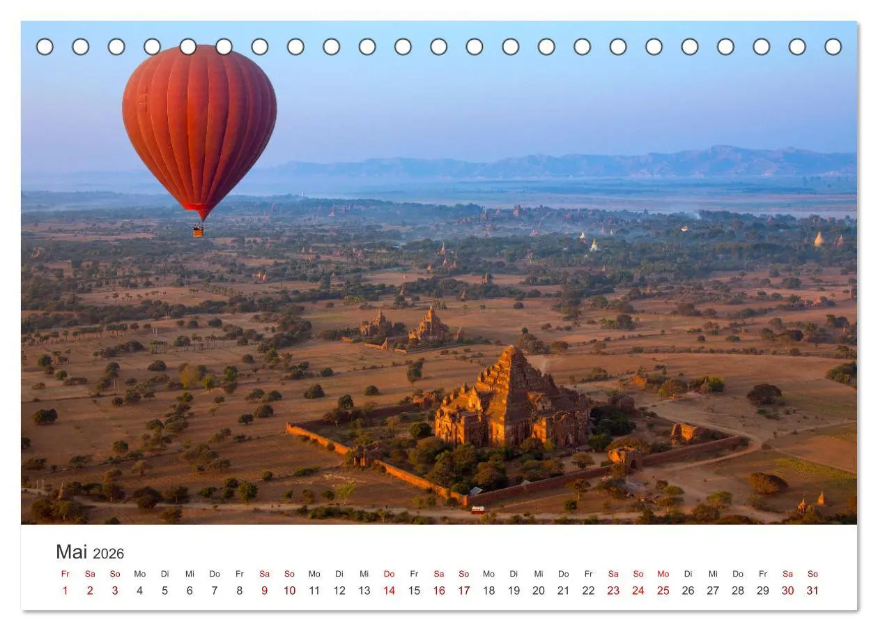 Bild: 9783457910993 | Kunterbunte Heißluftballone (Tischkalender 2026 DIN A5 quer),...