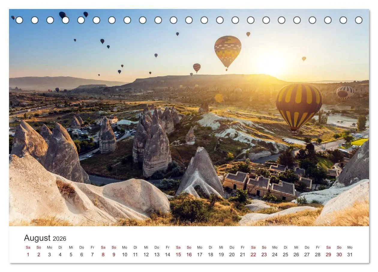 Bild: 9783457910993 | Kunterbunte Heißluftballone (Tischkalender 2026 DIN A5 quer),...