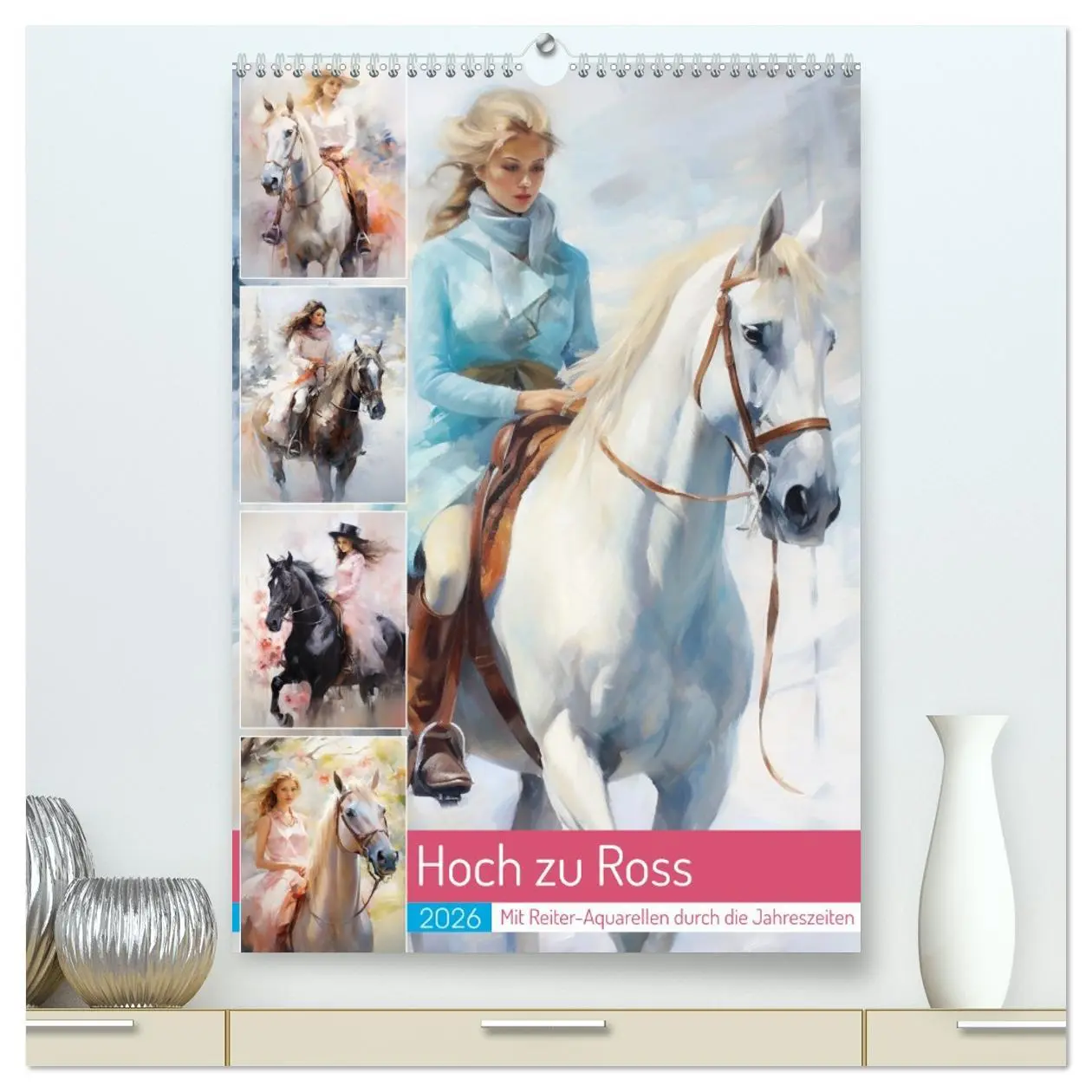 Cover: 9783516310993 | Hoch zu Ross. Mit Reiter-Aquarellen durch die Jahreszeiten...