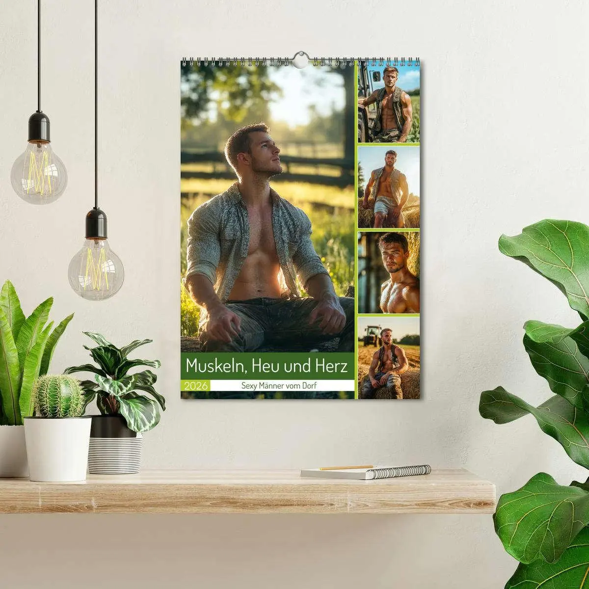Bild: 9783516620993 | Muskeln, Heu und Herz - Sexy Männer vom Dorf (Wandkalender 2026 DIN...