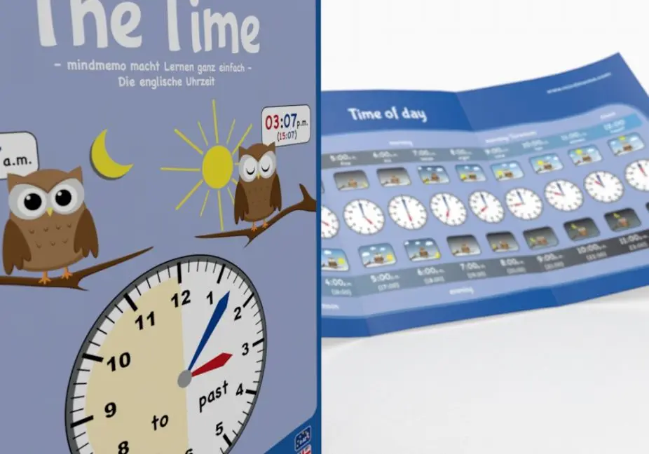Bild: 9783954130993 | mindmemo Lernfolder - The Time - What's the time? - Die Uhrzeit auf...