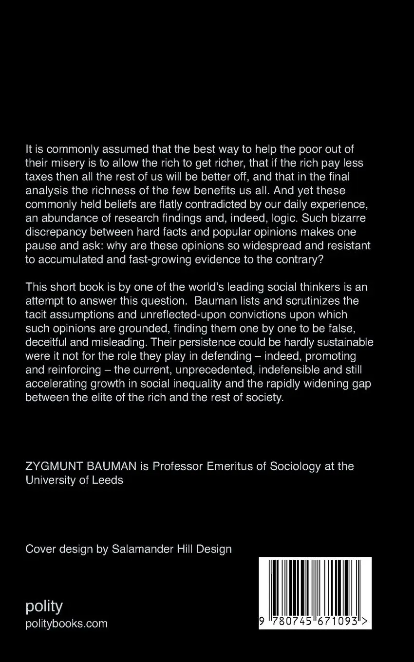 Rückseite: 9780745671093 | Does the Richness of the Few Benefit Us All? | Zygmunt Bauman | Buch