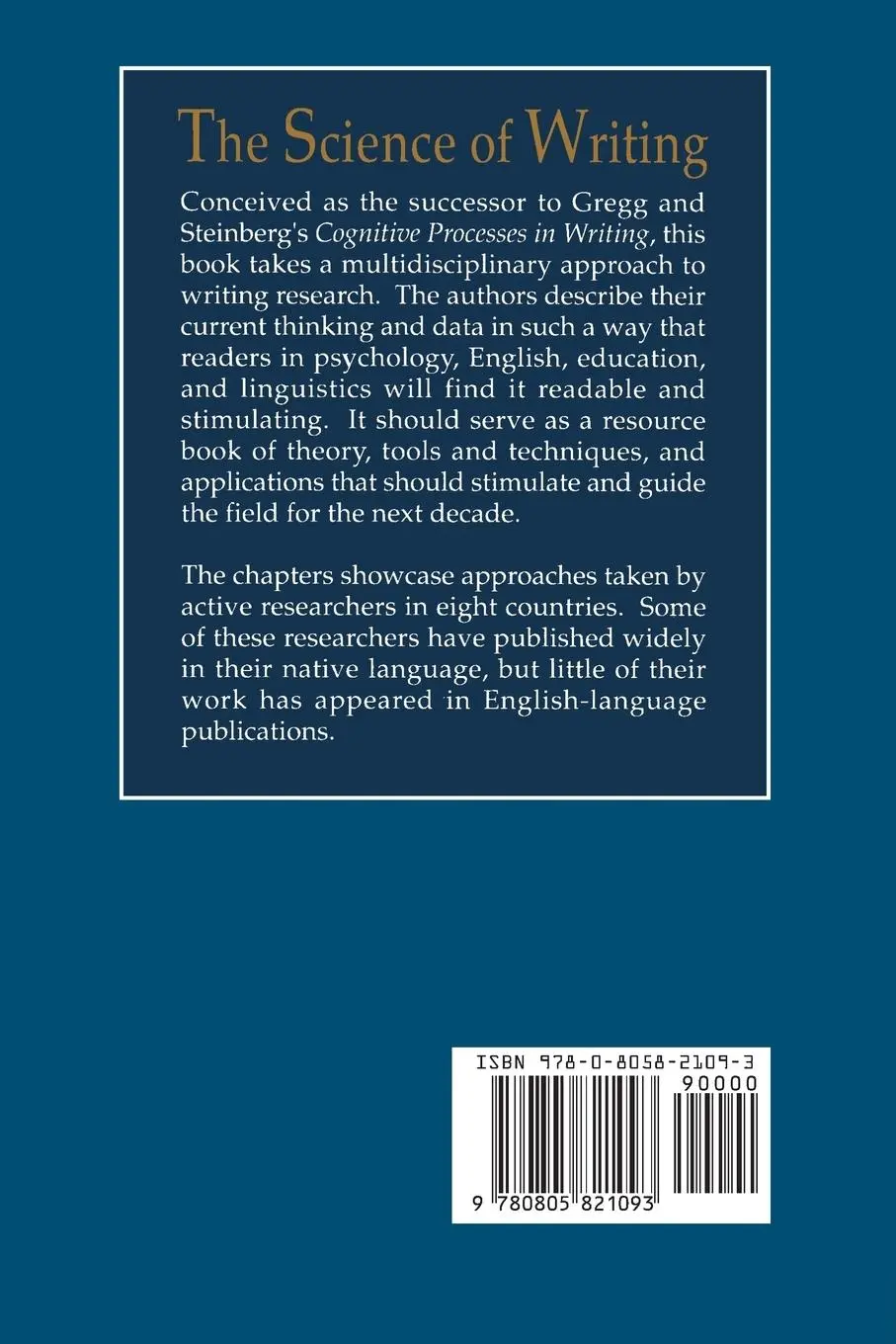 Rückseite: 9780805821093 | The Science of Writing | C. Michael Levy (u. a.) | Taschenbuch | 1996