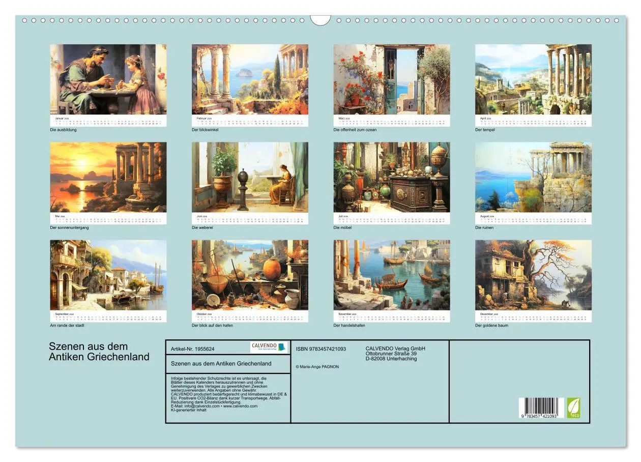 Bild: 9783457421093 | Szenen aus dem Antiken Griechenland (Wandkalender 2026 DIN A2...