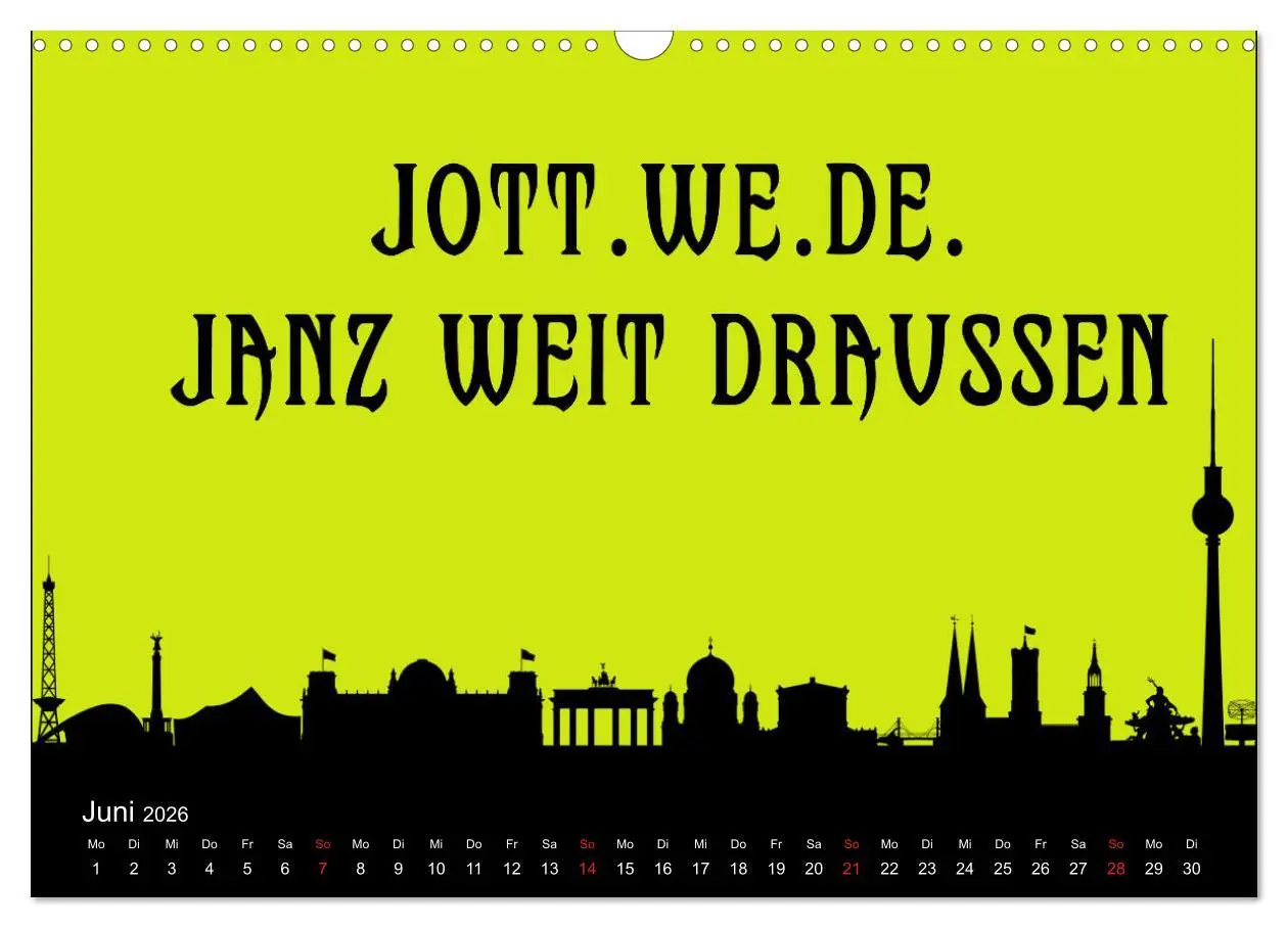 Bild: 9783457591093 | Berliner Mundart (Wandkalender 2026 DIN A3 quer), CALVENDO...