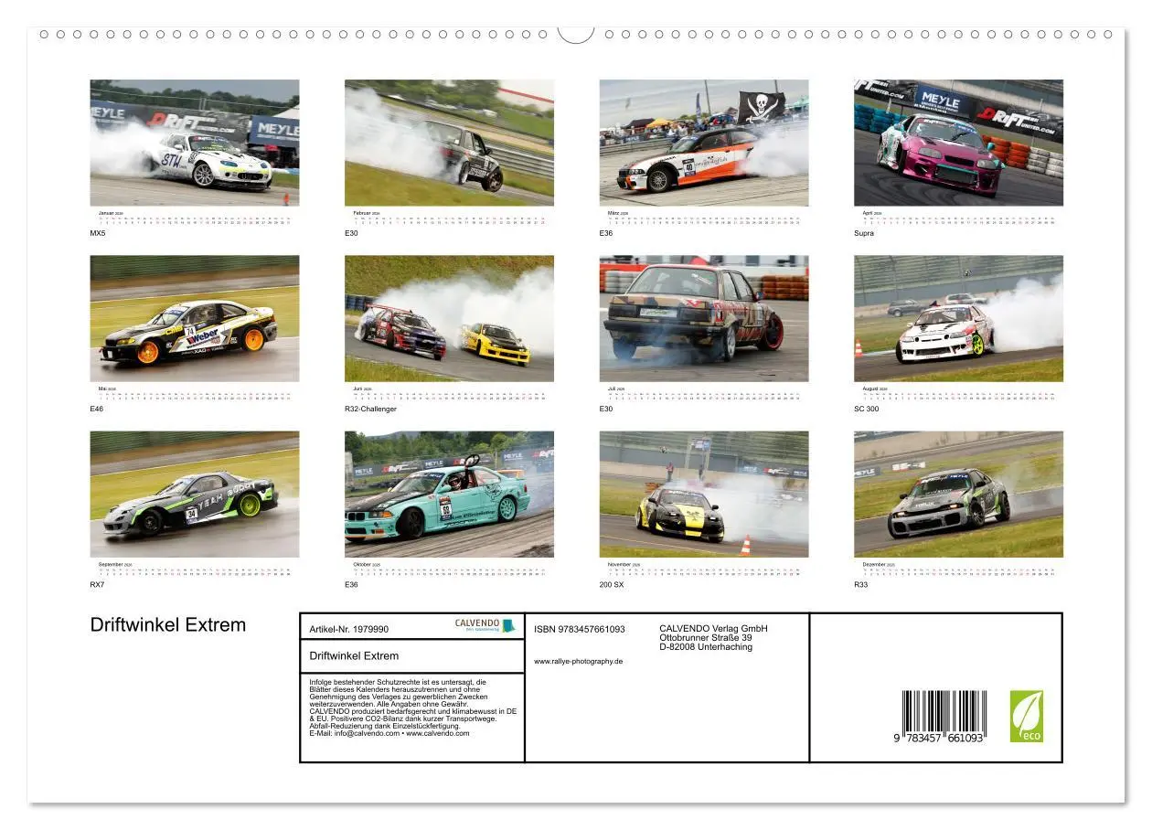 Bild: 9783457661093 | Driftwinkel Extrem (Wandkalender 2026 DIN A2 quer), CALVENDO...