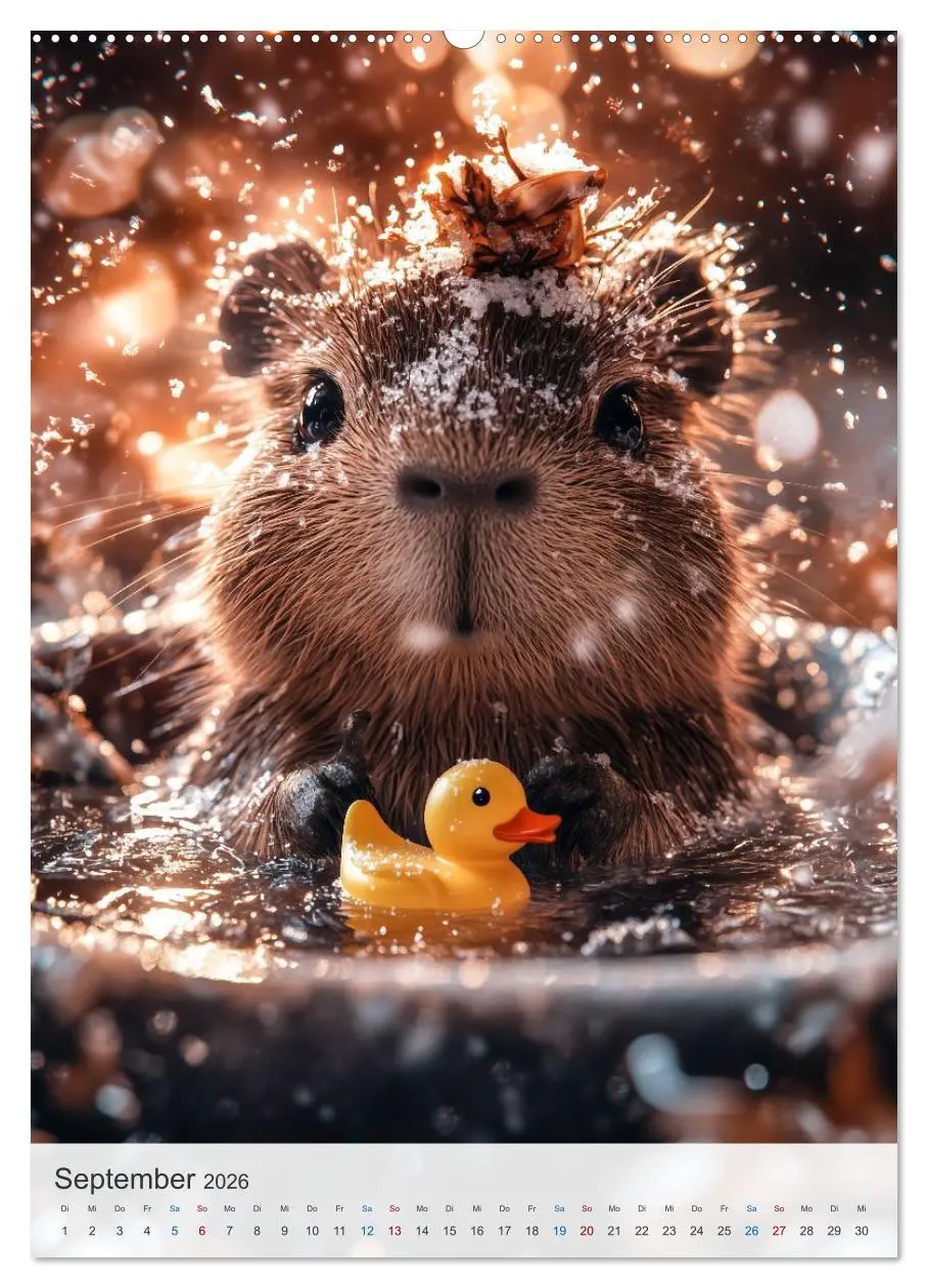 Bild: 9783457801093 | Capybara und Gemütlichkeit (Wandkalender 2026 DIN A2 hoch),...