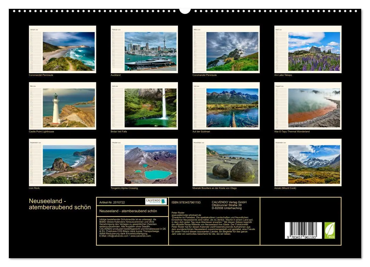 Bild: 9783457961193 | Neuseeland - atemberaubend schön (hochwertiger Premium Wandkalender...
