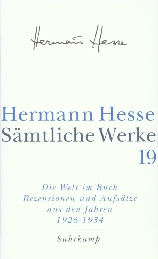 Cover: 9783518411193 | Die Welt im Buch. Tl.4 | Hermann Hesse | Buch | 769 S. | Deutsch