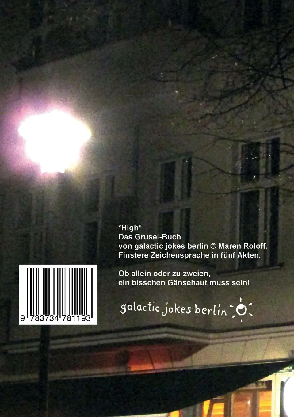 Rückseite: 9783734781193 | High | Das Grusel-Buch in finsterer Zeichensprache | Maren Roloff